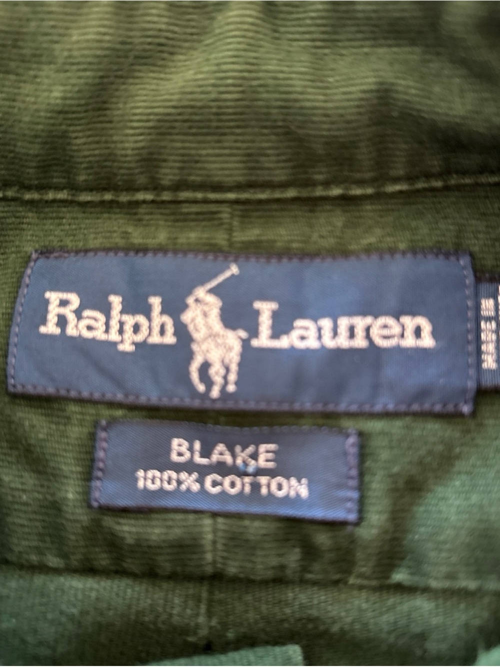 Ralph Lauren Blake Collection Men's Dark Green Button-Down Shirt Medium Classic - Picture 7 of 7